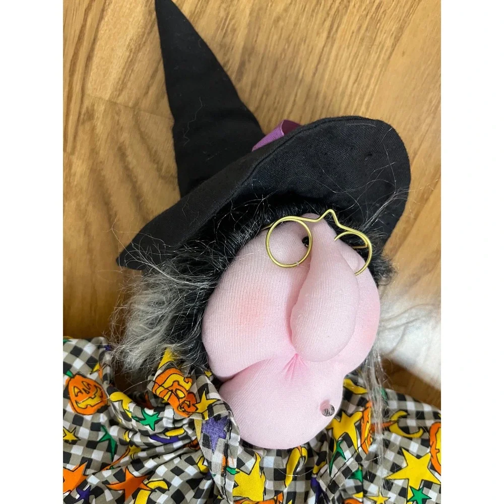 Vintage Halloween Witch Weighted Plush Joelson Industries Pumpkin Kitchen 1995‎